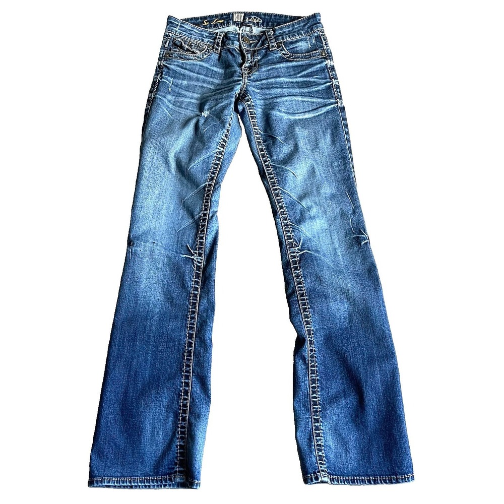 Kut From The Kloth Jeans So Low Stretch Bootcut Size 4 Bootcut Whisking Y2K